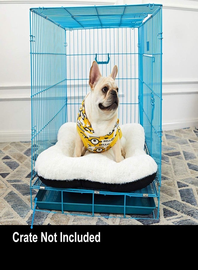 Petslover سرير للحيوانات الأليفة من بيتس لافر، للكلاب والقطط، مستطيل الشكل، مصنوع من الفرو الأبيض وألياف البوليستر (جودة تصدير) - (متوسط، أبيض) - Image 3